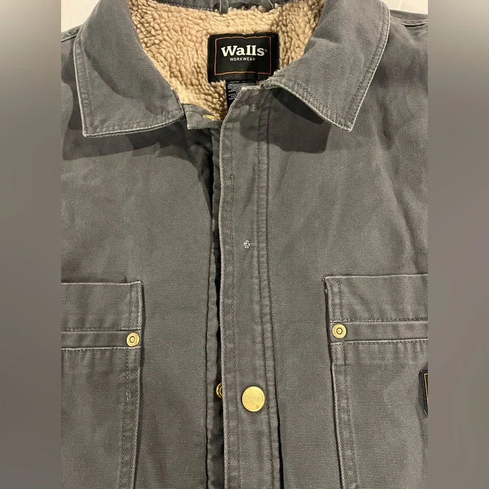 Walls Workwear Men's Ranch Wear Gray Barn Coat size XL - Picture 4 of 7